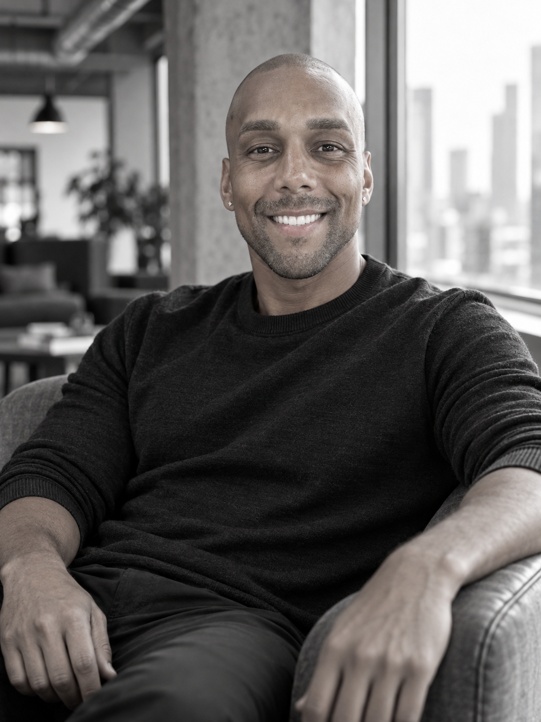 Nathan Cooper seated in conversation
